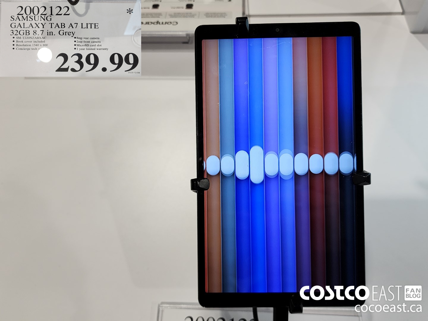 2002122 SAMSUNG GALAXY TAB A7 LITE 32 GB 8.7 IN. GREY $239.99