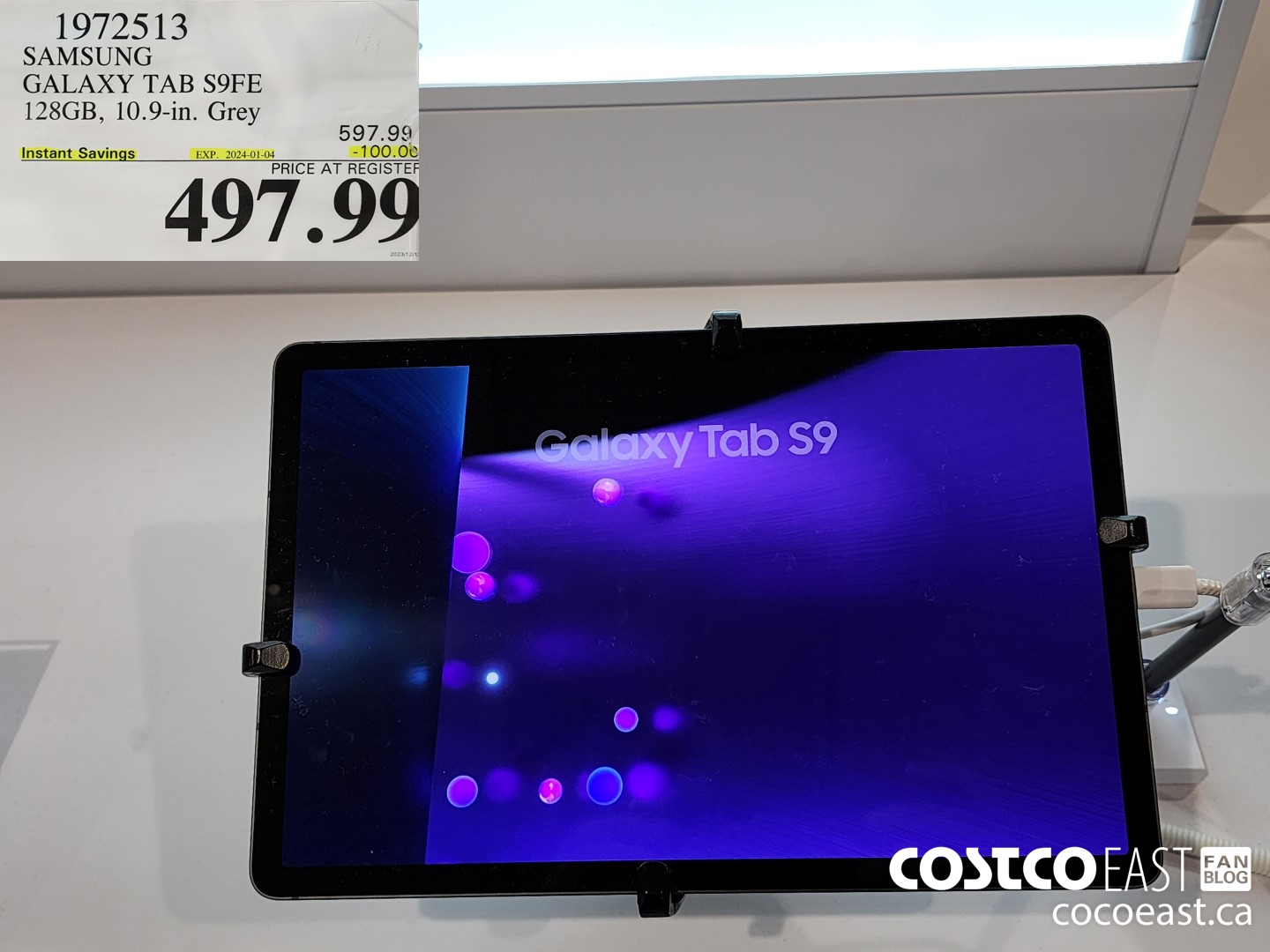 1972513 SAMSUNG GALAXY TAB S9FE 128GB, 10.9-in. Grey ($100.00 INSTANT SAVINGS EXPIRES ON 2024-01-04) $497.99