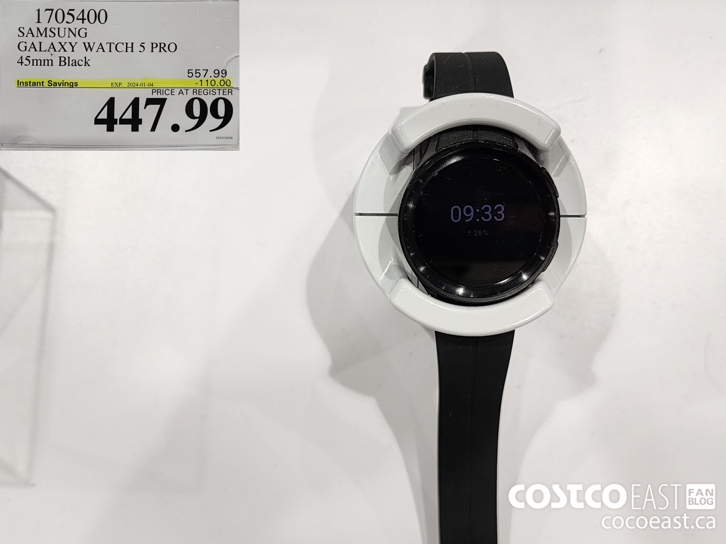 1705400 SAMSUNG GALAXY WATCH 5 PRO 45mm Black ($110.00 INSTANT SAVINGS EXPIRES ON 2024-01-04) $447.99