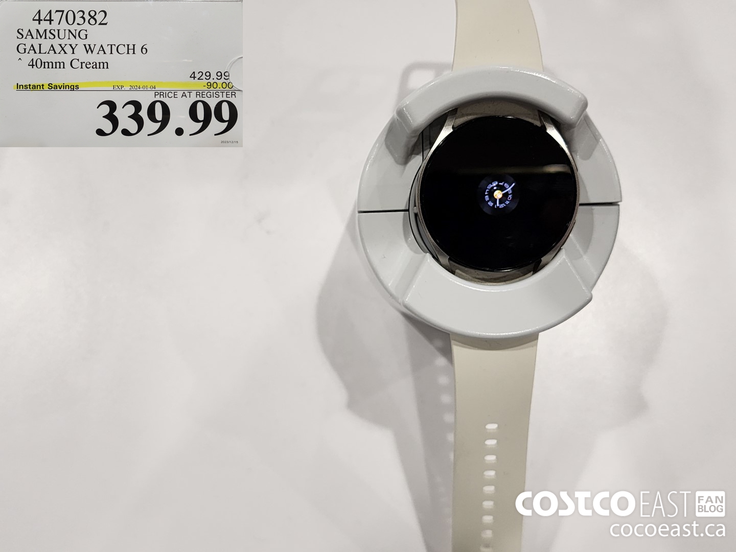 4470382 SAMSUNG GALAXY WATCH 6 40mm Cream ($90.00 INSTANT SAVINGS EXPIRES ON 2024-01-04) $339.99