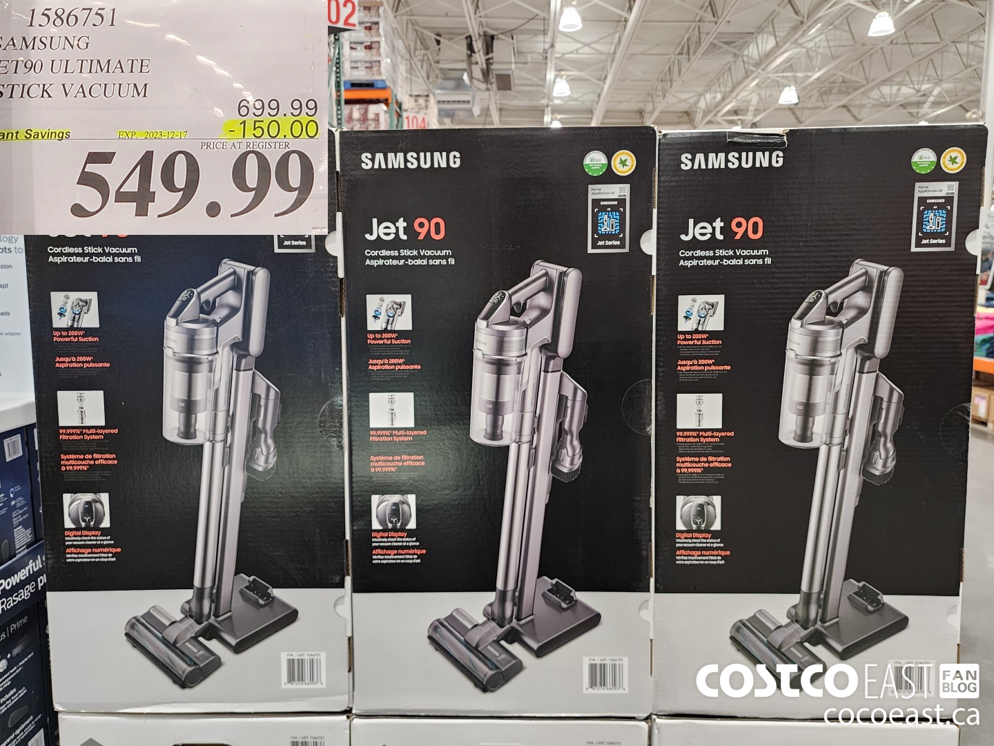 1586751 SAMSUNG JET90 ULTIMATE STICK VACUUM ($150.00 INSTANT SAVINGS EXPIRES ON 2023-12-17) $549.99
