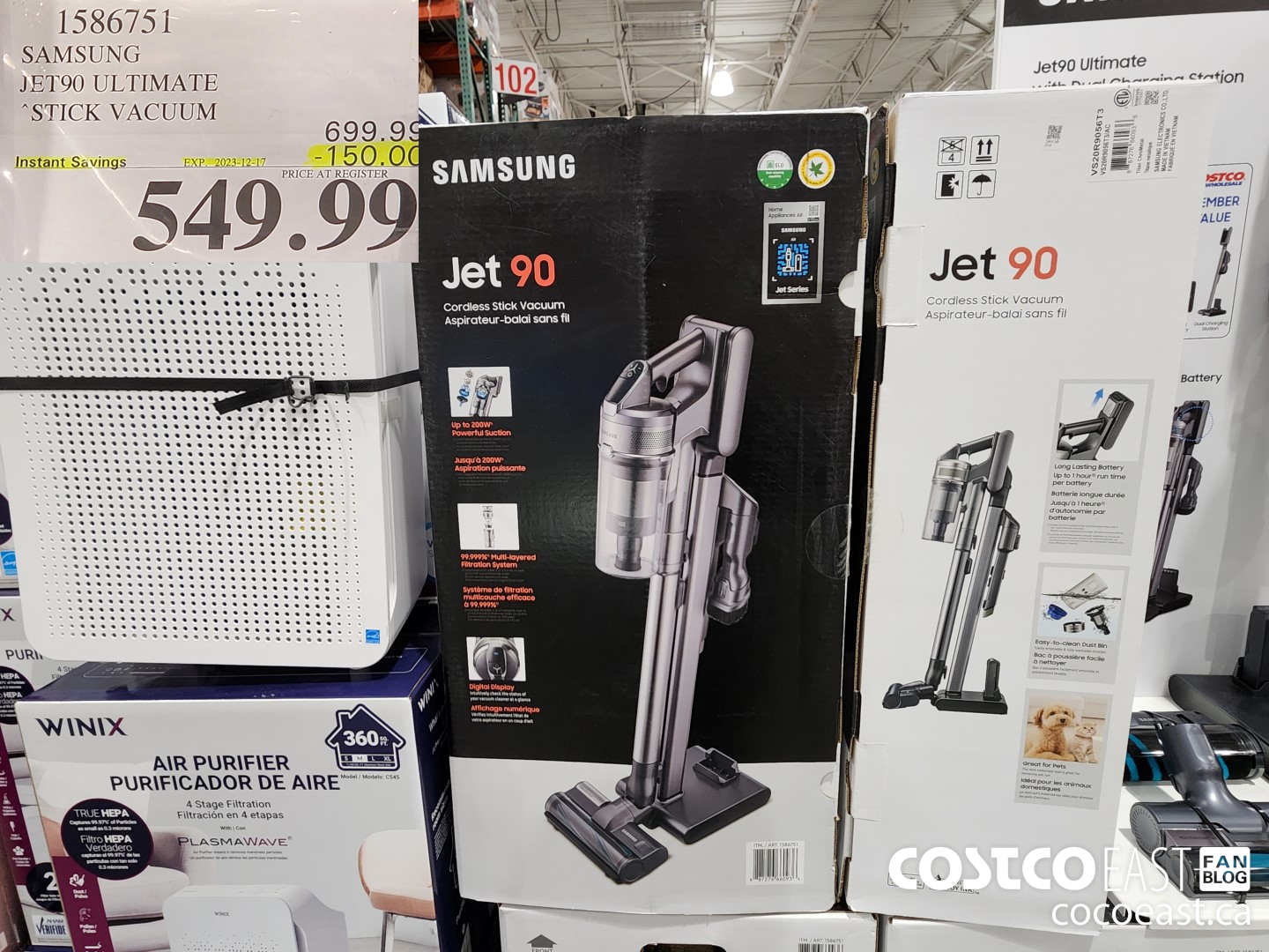 1586751 SAMSUNG JET90 ULTIMATE STICK VACUUM ($150.00 INSTANT SAVINGS EXPIRES ON 2023-12-17) $549.99