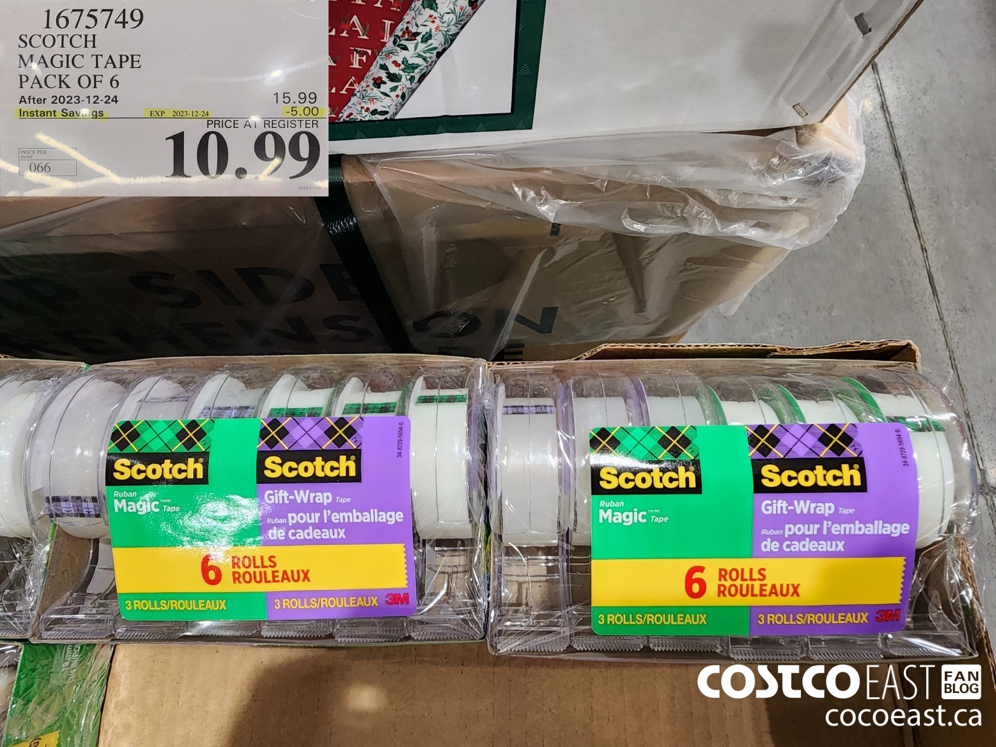 1675749 SCOTCH MAGIC TAPE PACK OF 6 ($5.00 INSTANT SAVINGS EXPIRES ON 2023-12-24) $10.99