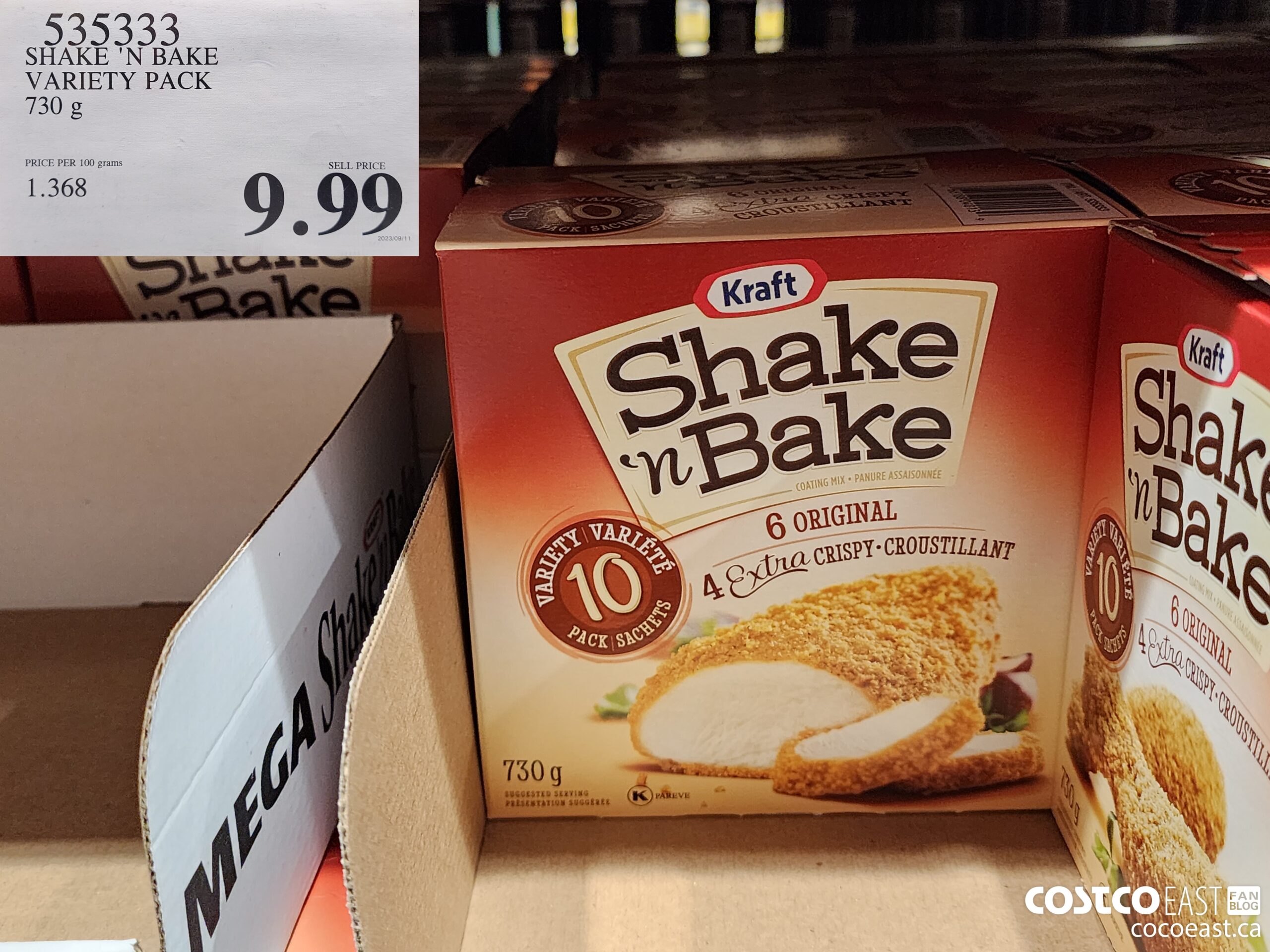 535333 SHAKE N BAKE VARIETY PACK 730 G $9.99