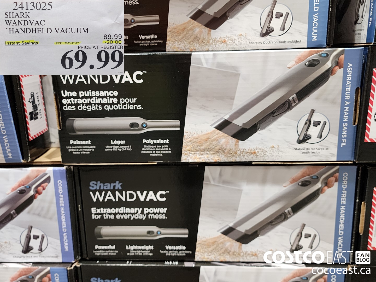 2413025 SHARK WANDVAC HANDHELD VACUUM ($20.00 INSTANT SAVINGS EXPIRES ON 2023-12-17) $69.99