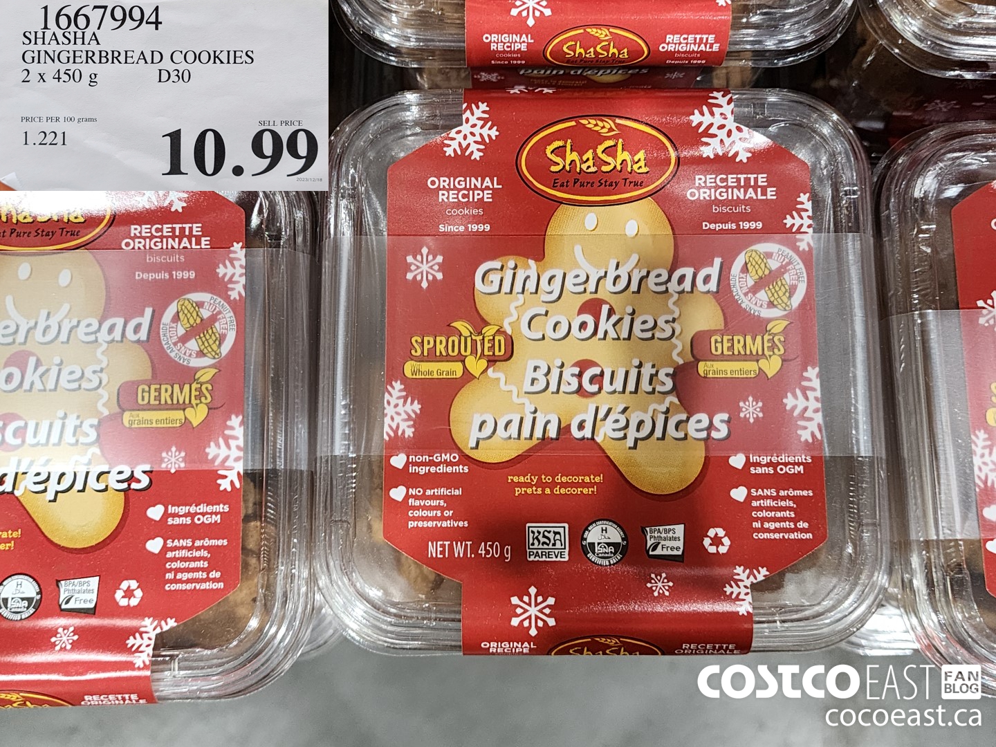 1667994 SHASHA GINGERBREAD COOKIES 2x 450 9 $10.99