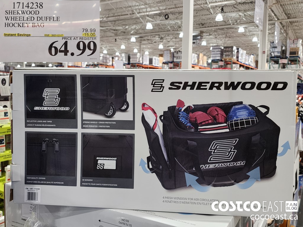 1714238 SHERWOOD WHEELED DUFFLE HOCKEY BAG ($15.00 INSTANT SAVINGS EXPIRES ON 2023-12-17) $64.99
