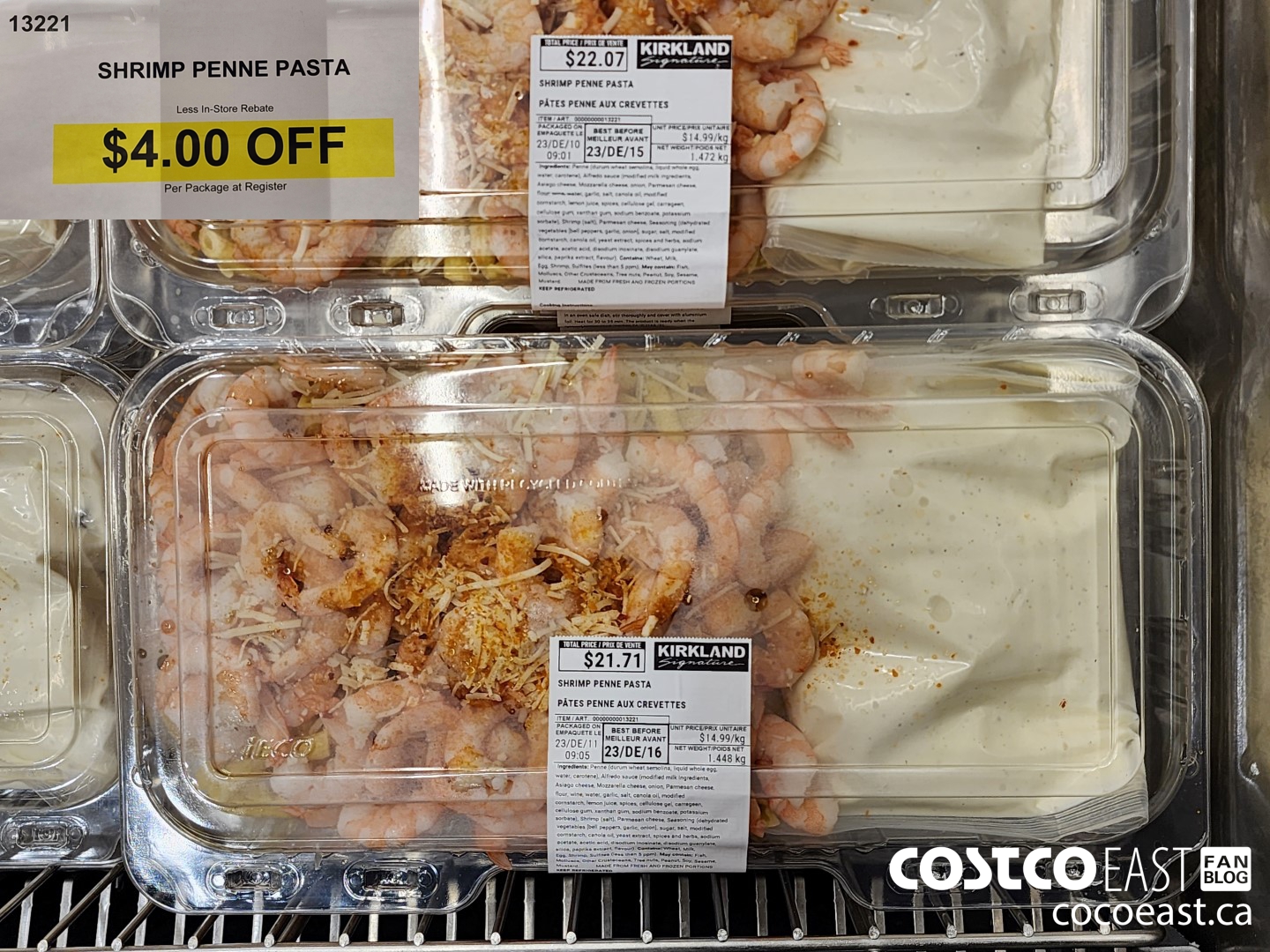 13221 SHRIMP PENNE PASTA ($4.00 INSTANT SAVINGS)