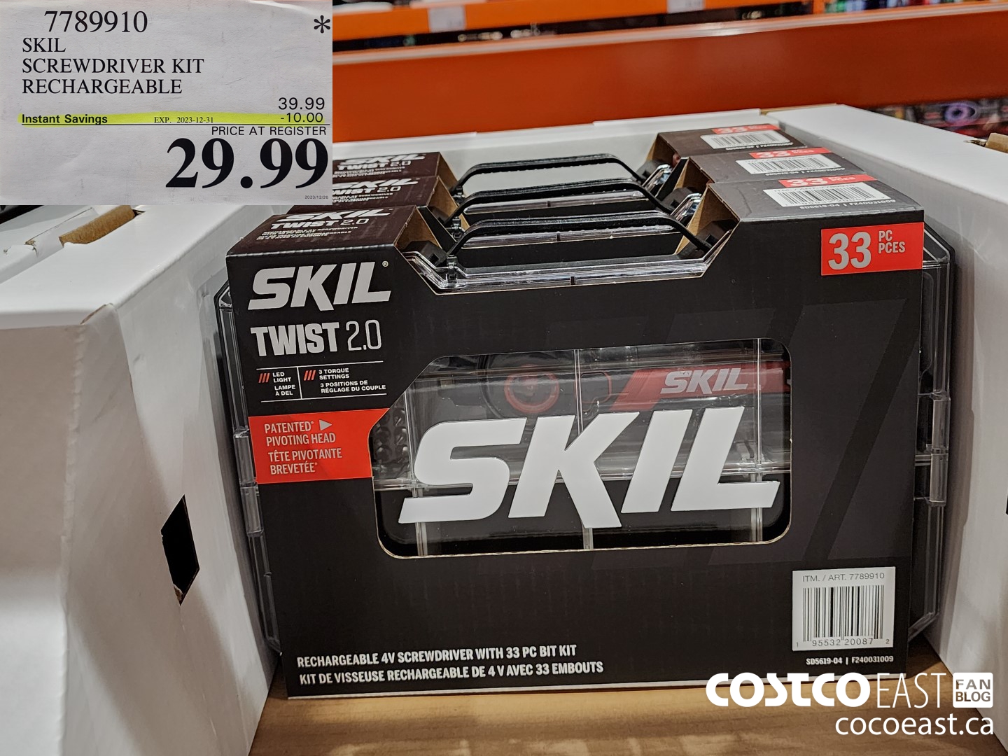 7789910 SKIL SCREWDRIVER KIT RECHARGEABLE ($10.00 INSTANT SAVINGS EXPIRES ON 2023-12-31) $29.99