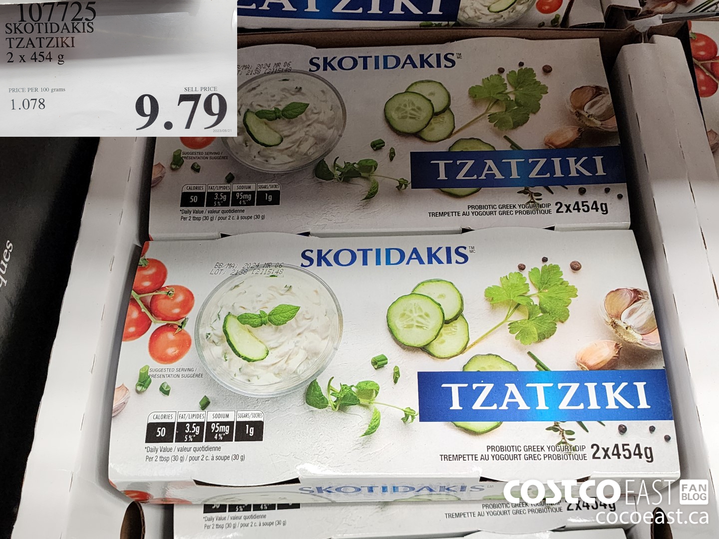 107725 SKOTIDAKIS TZATZIKI 2 X 454 G $9.79