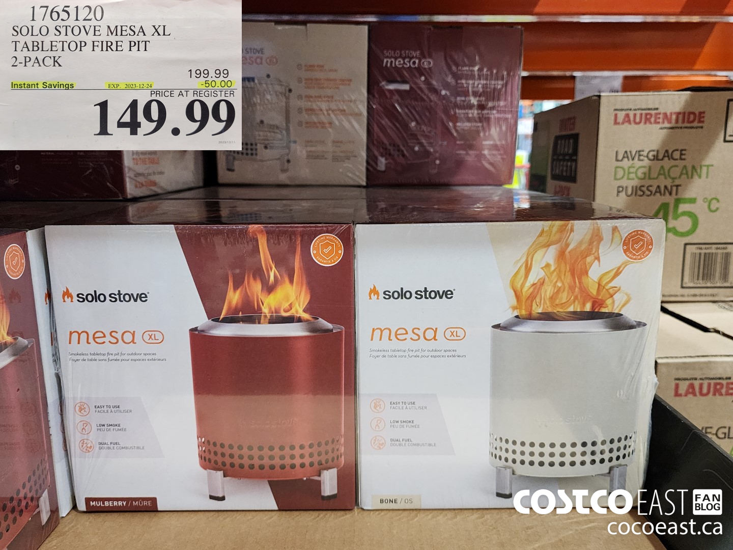1765120 SOLO STOVE MESA XL TABLETOP FIRE PIT 2-PACK ($50.00 INSTANT SAVINGS EXPIRES ON 2023-12-24) $149.99