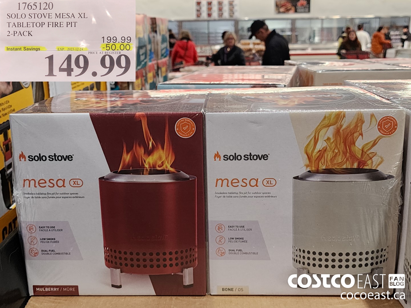 1765120 SOLO STOVE MESA XL TABLETOP FIRE PIT 2-PACK ($50.00 INSTANT SAVINGS EXPIRES ON 2023-12-24) $149.99