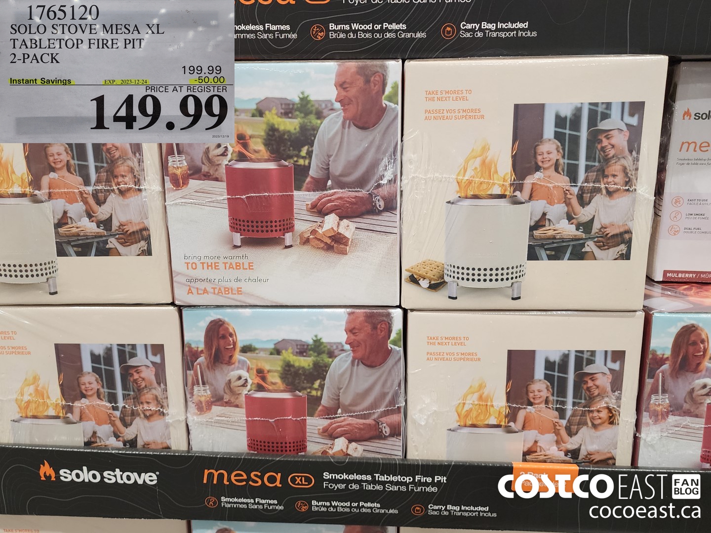 1765120 SOLO STOVE MESA XL TABLETOP FIRE PIT 2-PACK ($50.00 INSTANT SAVINGS EXPIRES ON 2023-12-24) $149.99