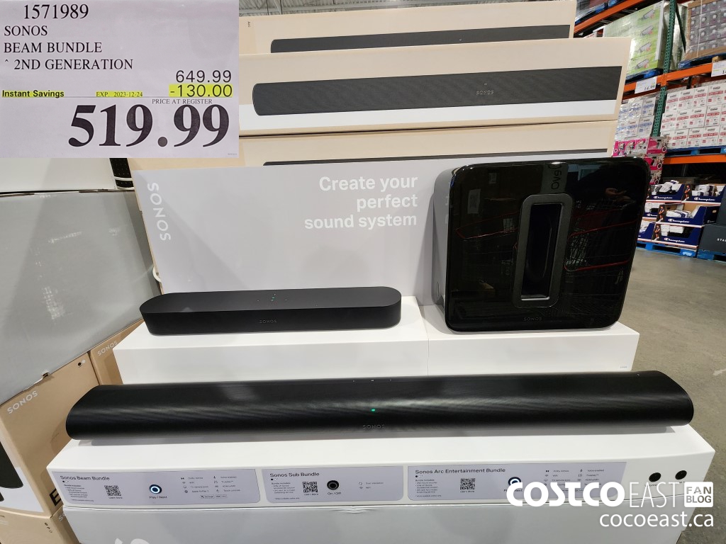 1571989 SONOS BEAM BUNDLE 2ND GENERATION ($130.00 INSTANT SAVINGS EXPIRES ON 2023-12-24) $519.99