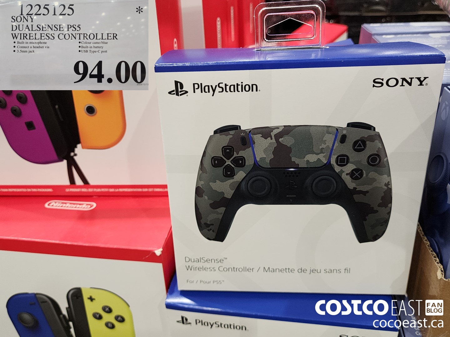 1225125 SONY DUALSENSE PS5 WIRELESS CONTROLLER $94.00