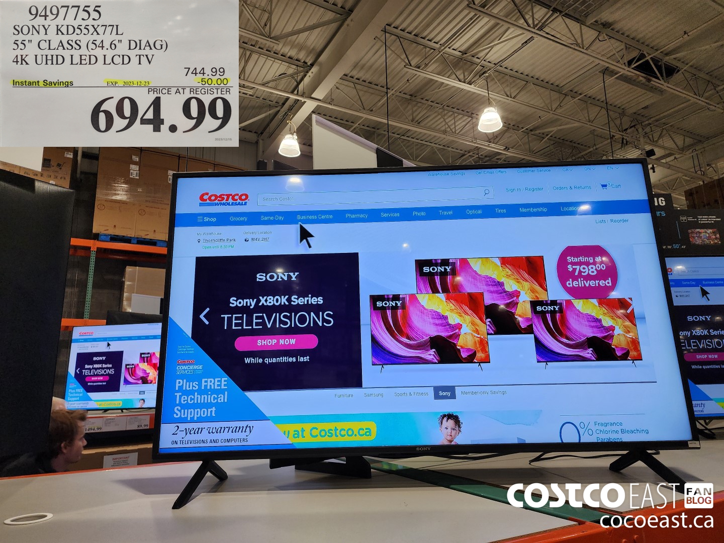 9497755 SONY KD55X77L 55