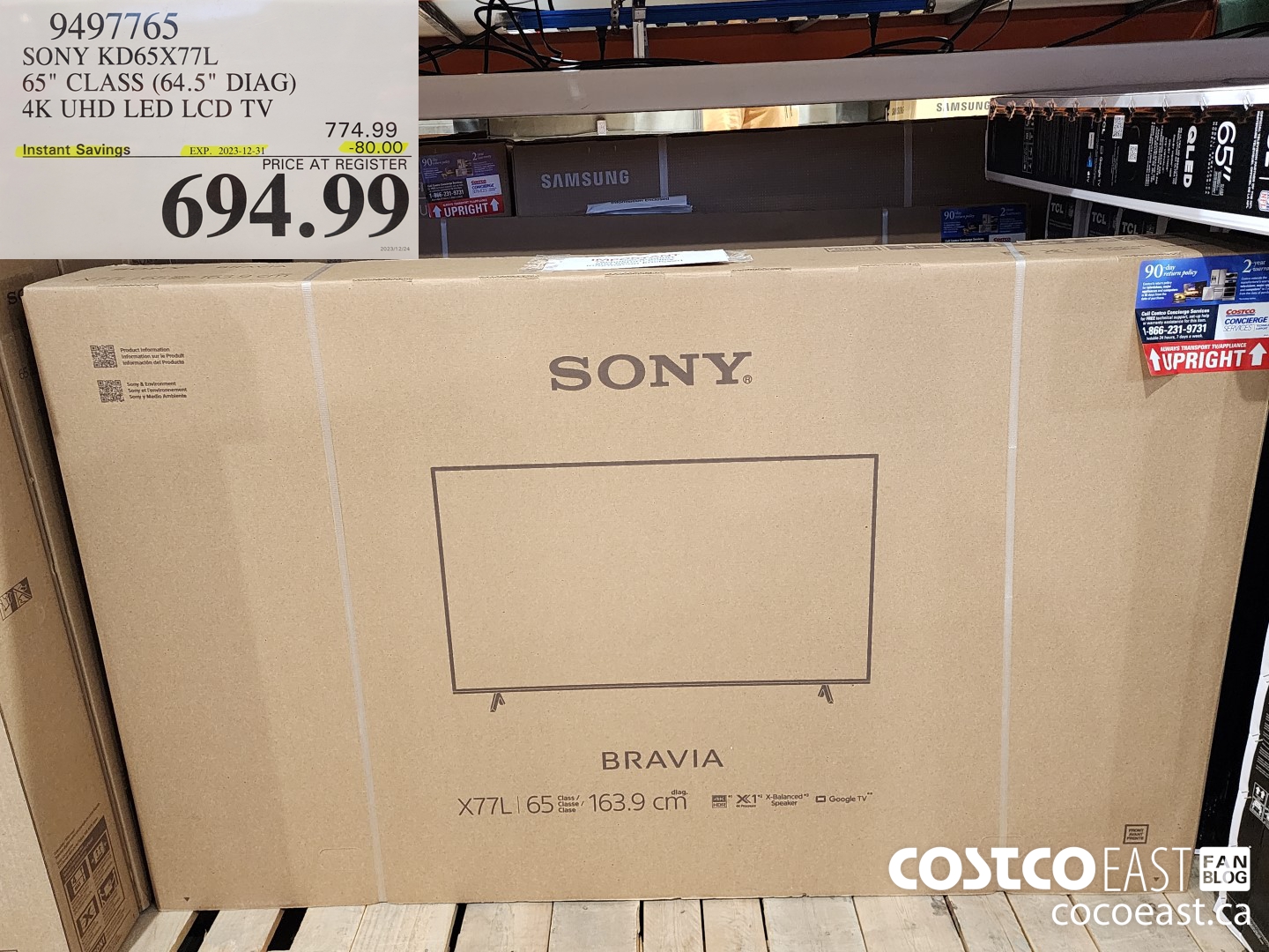 9497765 SONY KD65X77L 65