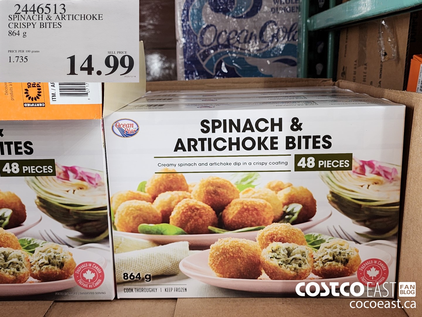 2446513 SPINACH & ARTICHOKE CRISPY BITES 864 G $14.99