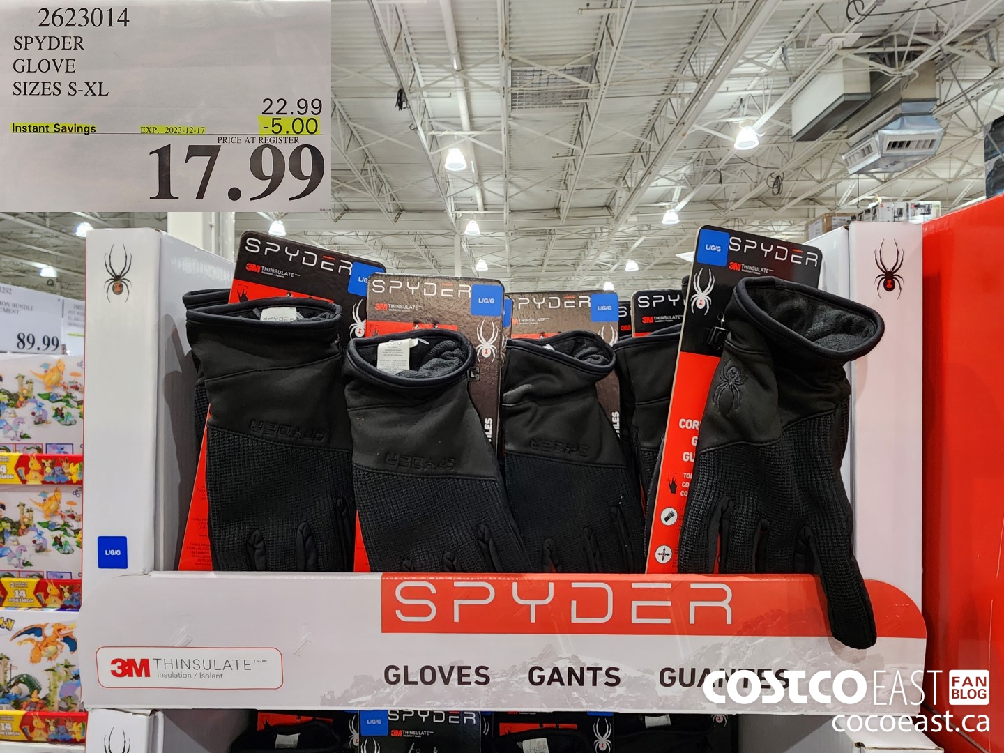 2623014 SPYDER GLOVE SIZE S-XL ($5.00 INSTANT SAVINGS EXPIRES ON 2023-12-17) $17.99