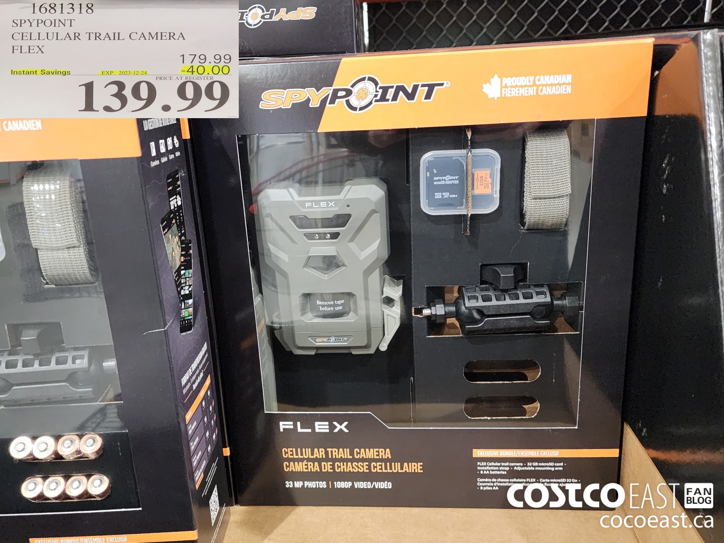 1681318 SPYPOINT CELLULAR TRAIL CAMERA FLEX ($40.00 INSTANT SAVINGS EXPIRES ON 2023-12-24) $139.99