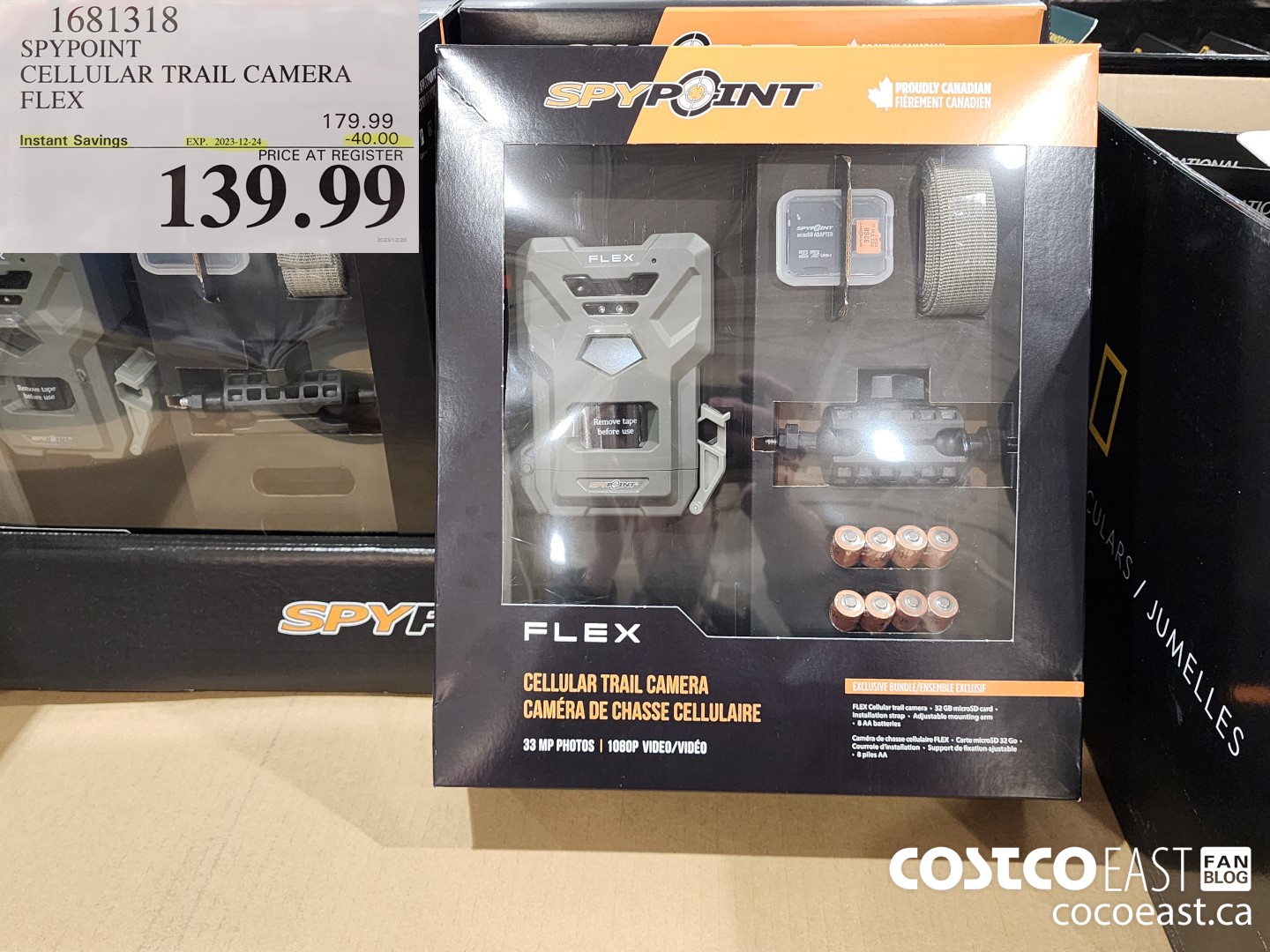 1681318 SPYPOINT CELLULAR TRAIL CAMERA FLEX ($40.00 INSTANT SAVINGS EXPIRES ON 2023-12-24) $139.99