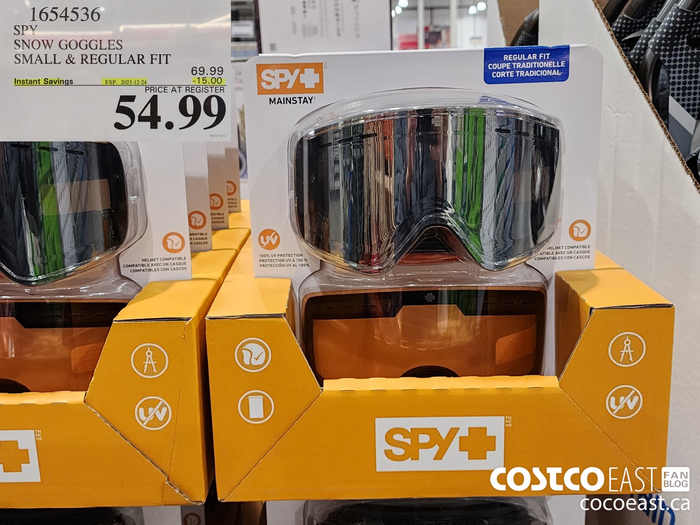 1654536 SPY SNOW GOGGLES SMALL & REGULAR FIT ($15.00 INSTANT SAVINGS EXPIRES ON 2023-12-24) $54.99