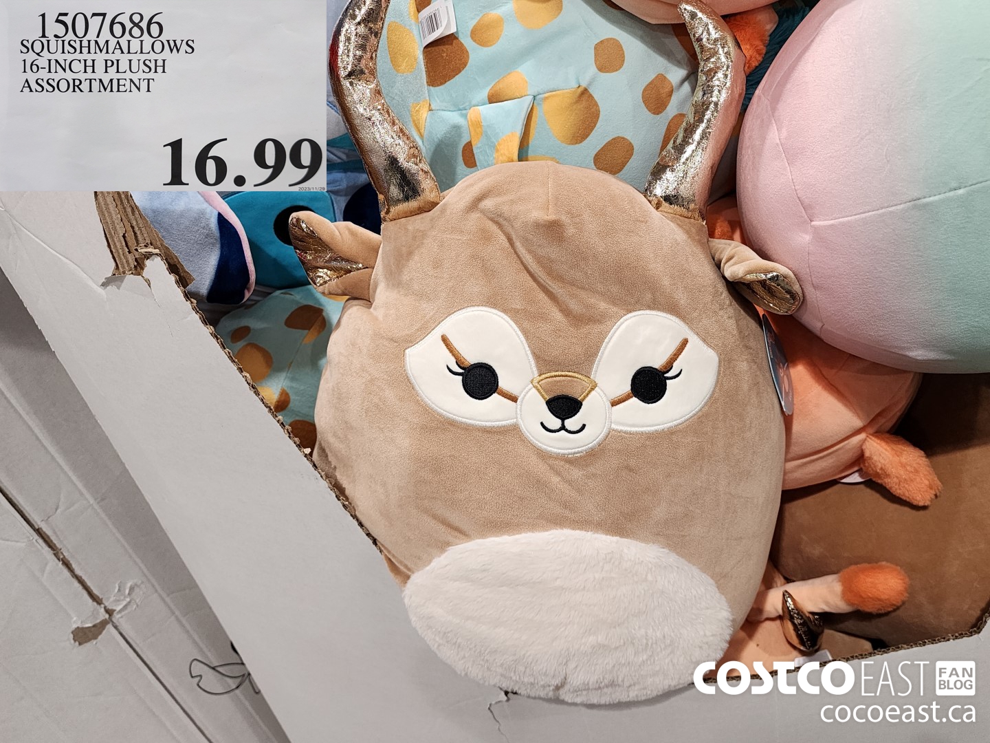 1507686 SQUISHMALLOWS 16-INCH PLUSH ASSORTMENT $16.99