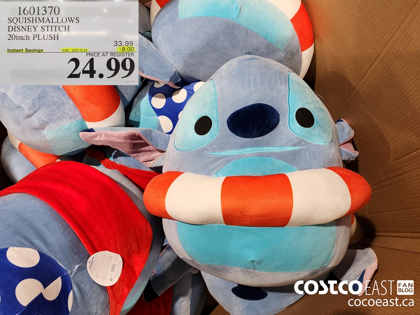 1601370 SQUISHMALLOWS DISNEY STITCH 20inch PLUSH ($9.00 INSTANT SAVINGS EXPIRES ON 2023-12-24) $24.99