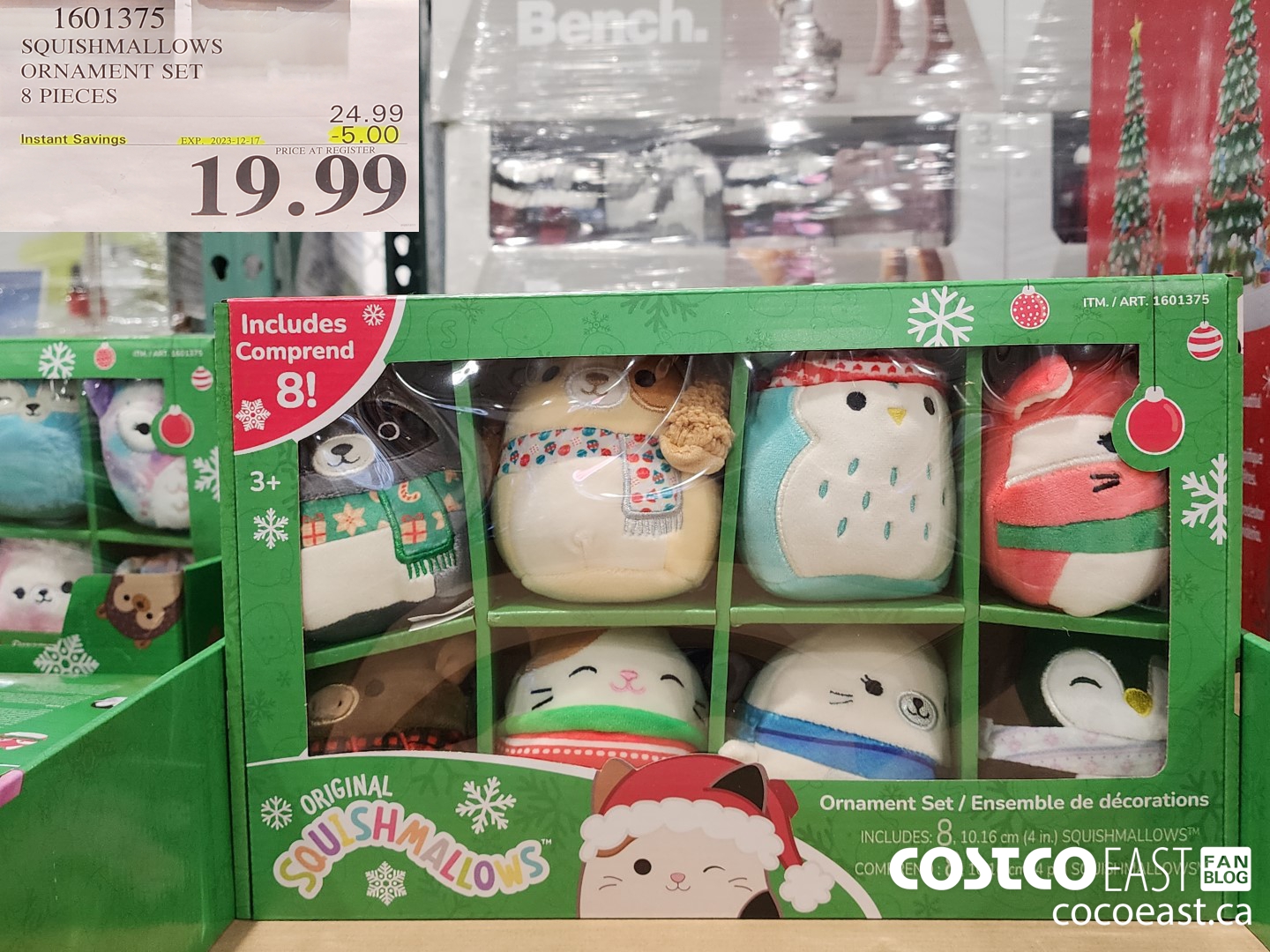 1601375 SQUISHMALLOWS ORNAMENT SET 8 PIECES ($5.00 INSTANT SAVINGS EXPIRES ON 2023-12-17) $19.99