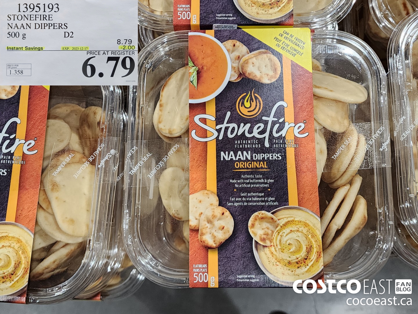 1395193 STONEFIRE NAAN DIPPERS 500 g ($2.00 INSTANT SAVINGS EXPIRES ON 2023-12-17) $6.79