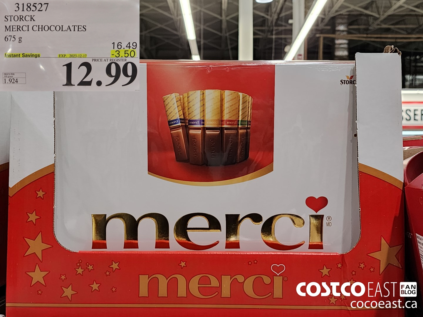 318527 STORCK MERCI CHOCOLATE 675G ($3.50 INSTANT SAVINGS EXPIRES ON 2023-12-17) $12.99
