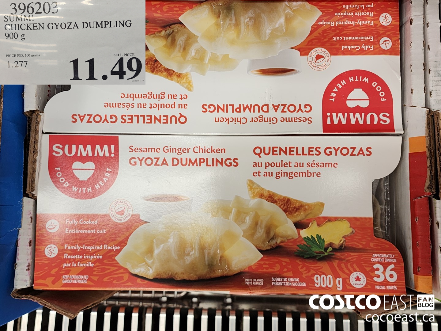 396203 SUMM! CHICKEN GYOZA DUMPLING 900G $11.49