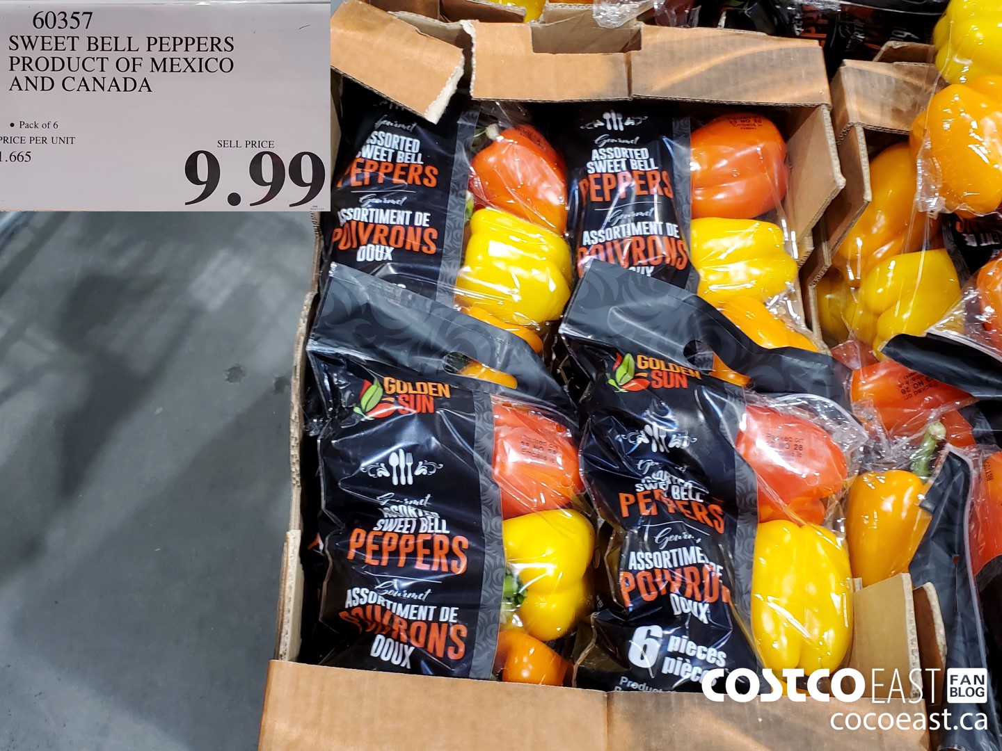 60357 SWEET BELL PEPPERS PRODUCT OF MEXICO AND CANADA $9.99
