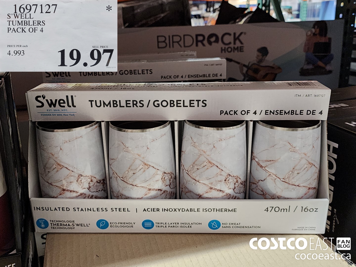 1697127 S'WELL TUMBLERS PACK OF 4 $19.97