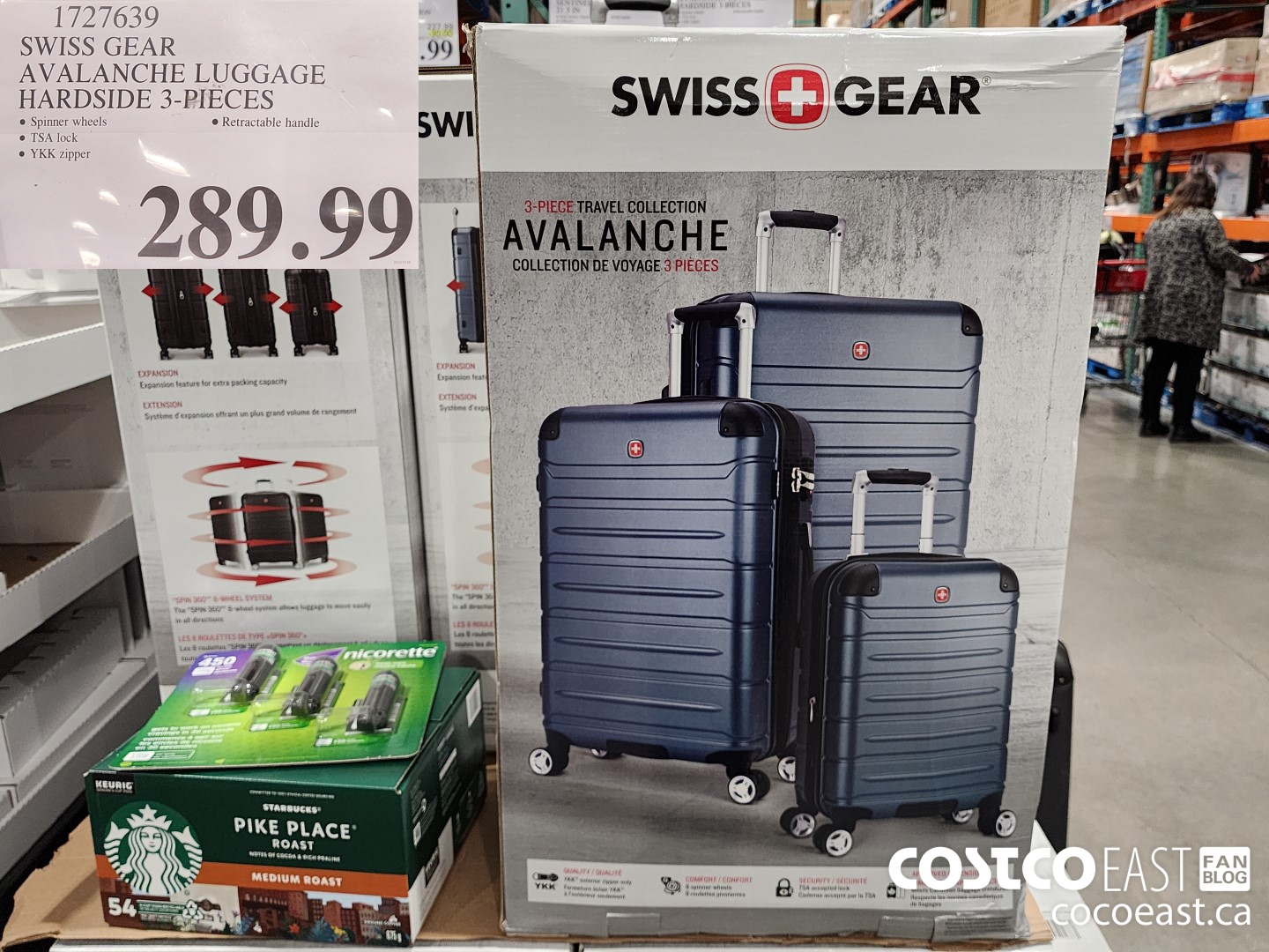 1727639 SWISS GEAR AVALANCHE LUGGAGE HARDSIDE 3-PIECES $289.99