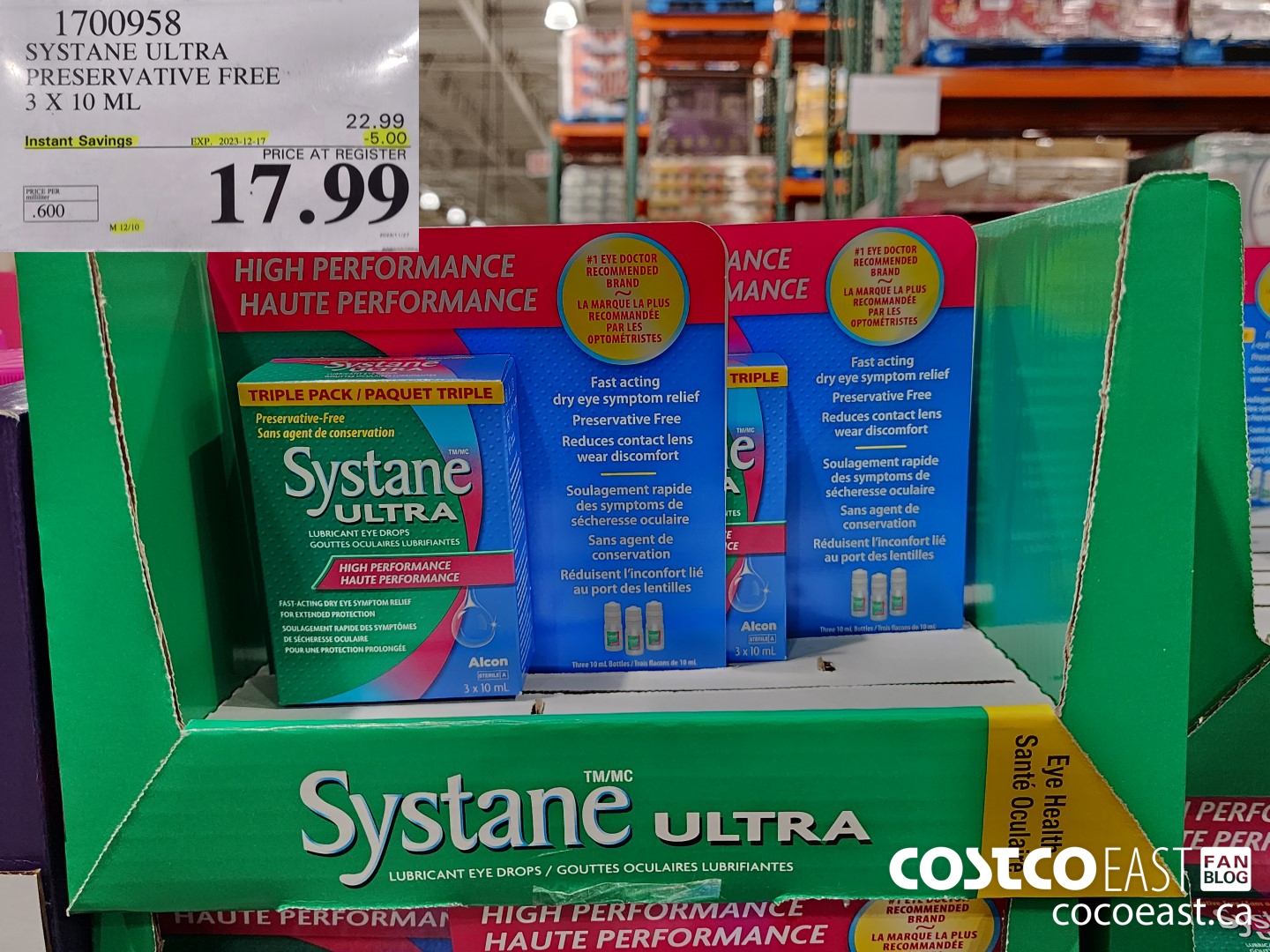 1700958 SYSTANE ULTRA PRESERVATIVE FREE 3 X 10 ML ($5.00 INSTANT SAVINGS EXPIRES ON 2023-12-17) $17.99