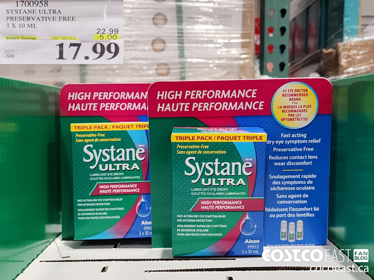 1700958 SYSTANE ULTRA PRESERVATIVE FREE 3 X 10 ML ($5.00 INSTANT SAVINGS EXPIRES ON 2023-12-24) $17.99