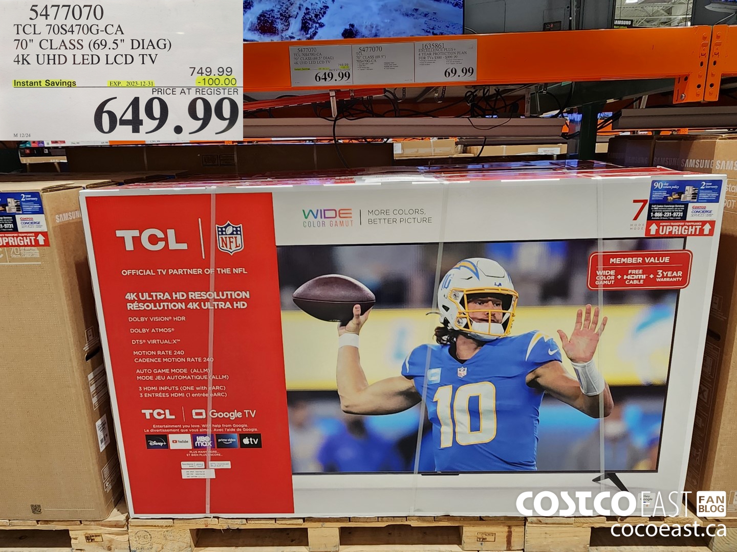 5477070 TCL 70S470G-CA 70