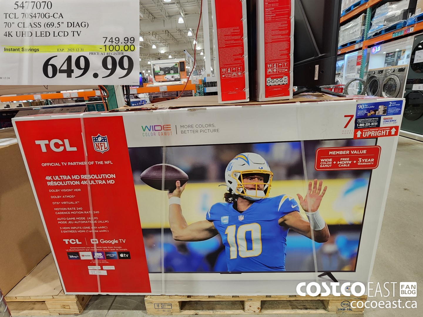 5477070 TCL 70S470G-CA 70