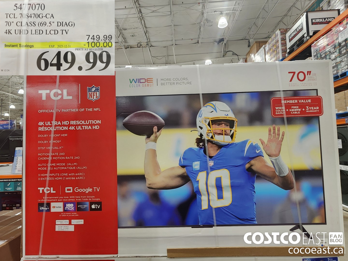 5477070 TCL 70S470G-CA 70