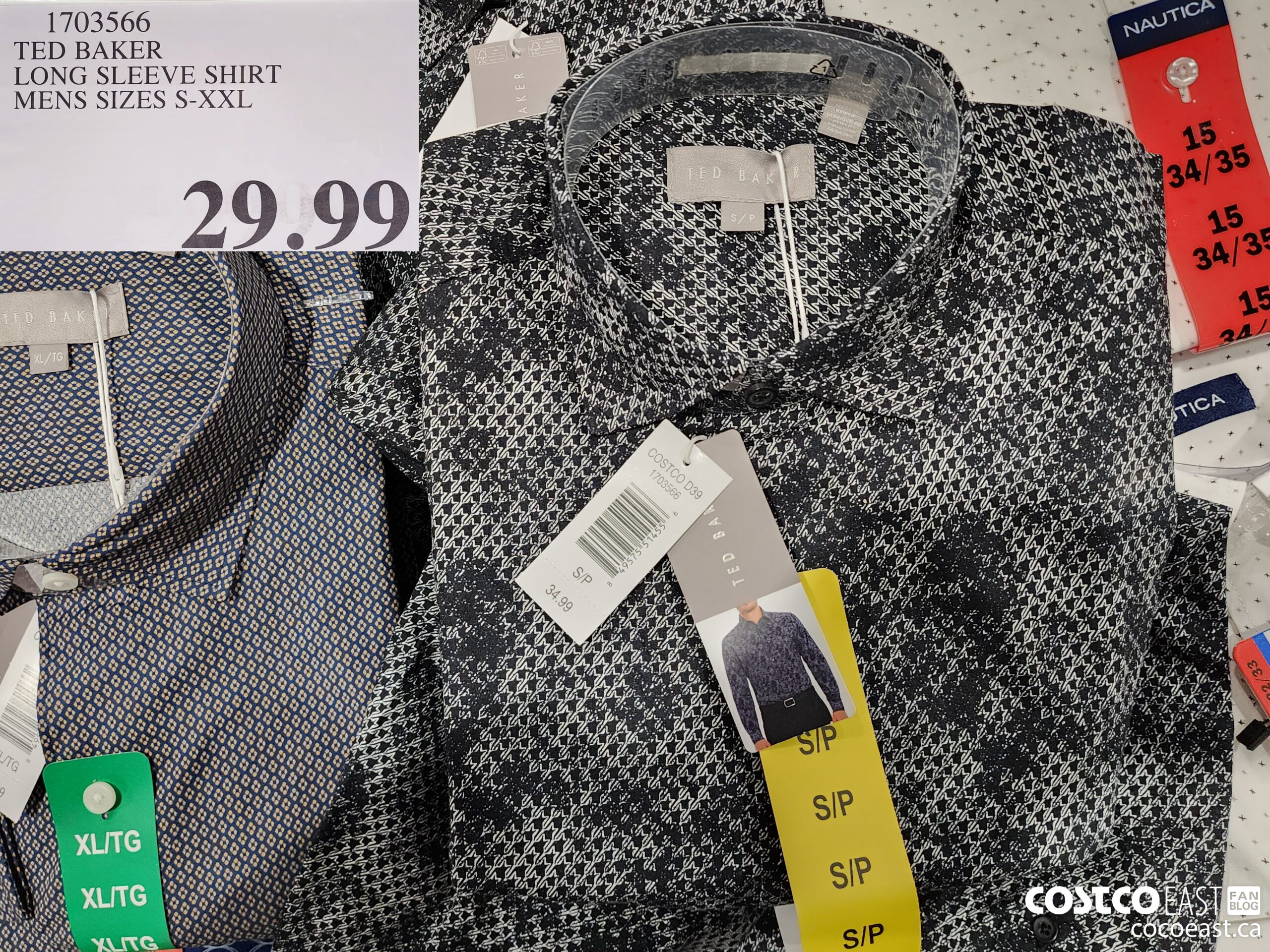 1703566 TED BAKER LONG SLEEVE SHIRT MENS SIZES S-XXL $29.99