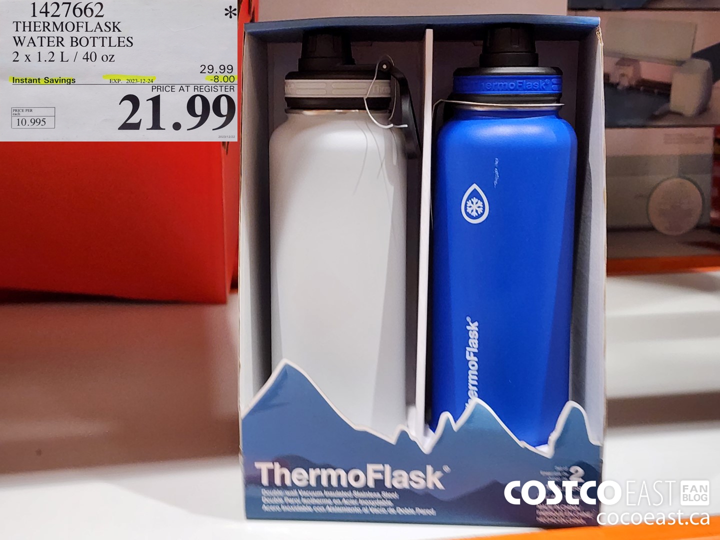 1427662 THERMOFLASK WATER BOTTLES 2 X 1.2L / 40 OZ ($8.00 INSTANT SAVINGS EXPIRES ON 2023-12-24) $21.99