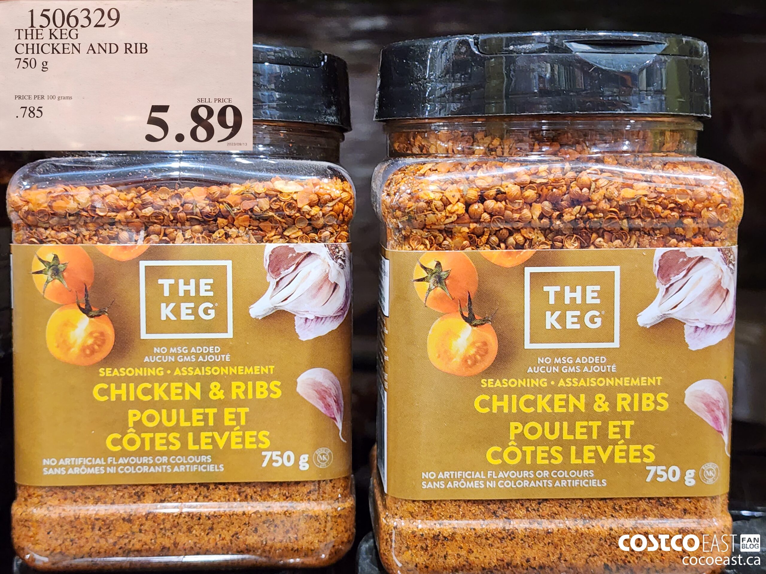 1506329 THE KEG CHICKEN AND RIB 750 g $5.89