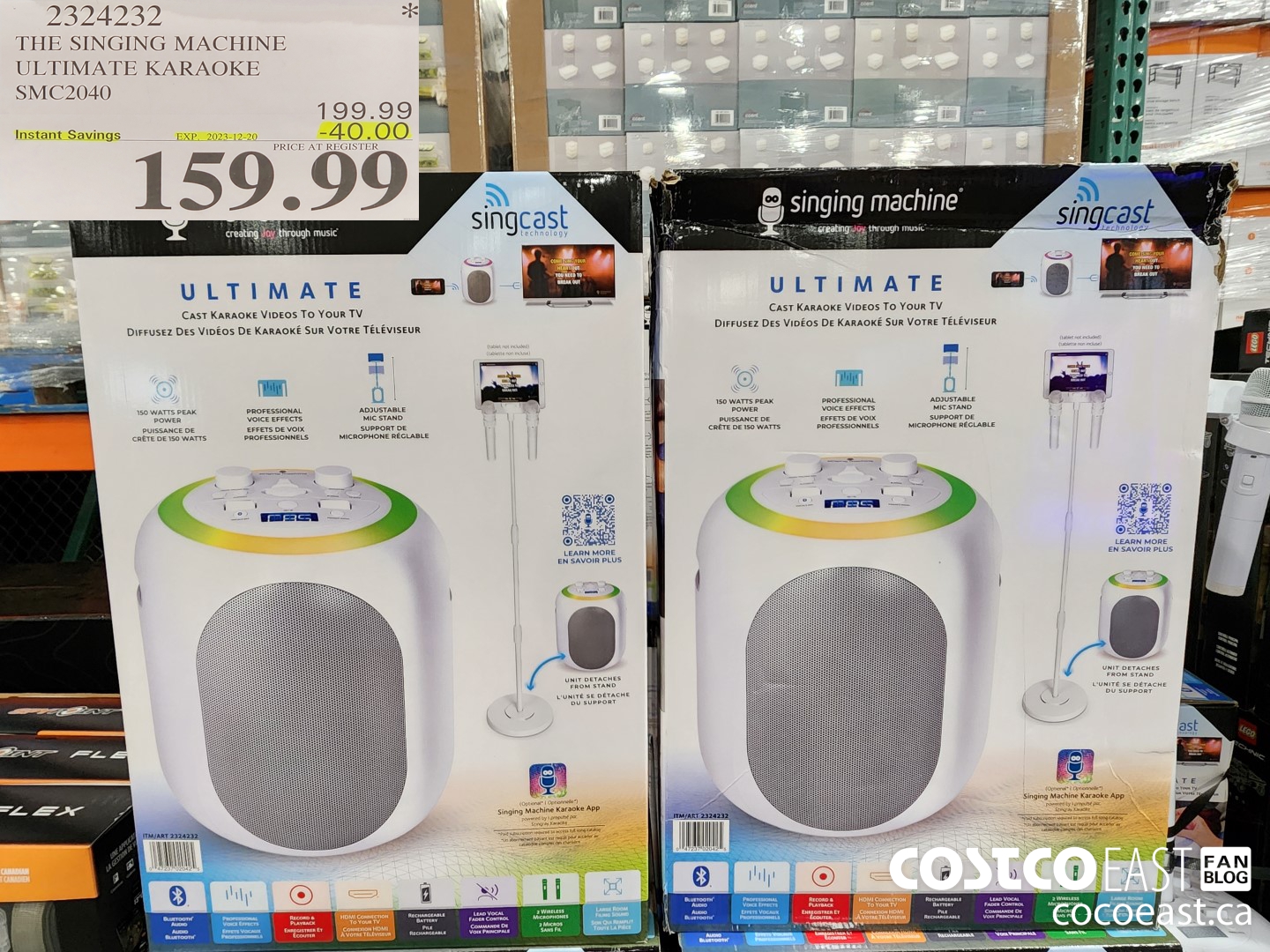 2324232 THE SINGING MACHINE ULTIMATE KARAOKE SMC2040 ($40.00 INSTANT SAVINGS EXPIRES ON 2023-12-20) $159.99