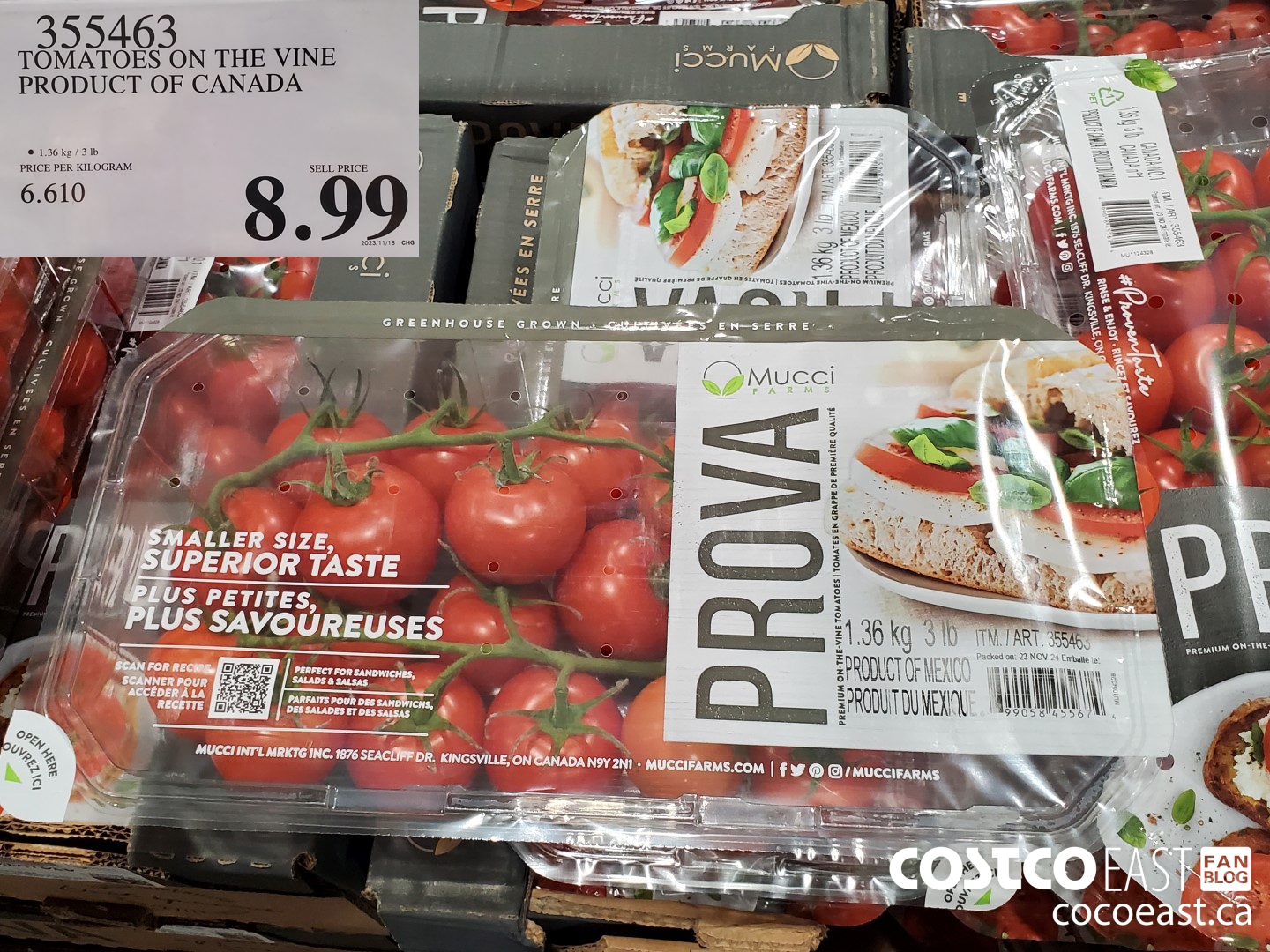 355463 TOMATOES ON THE VINE PRODUCT OF CANADA $8.99