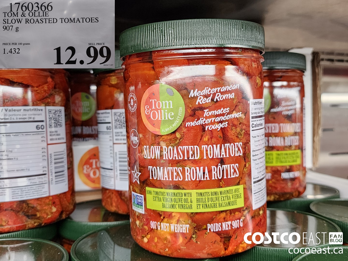 1760366 TOM & OLLIE SLOW ROASTED TOMATOES 907 G $12.99