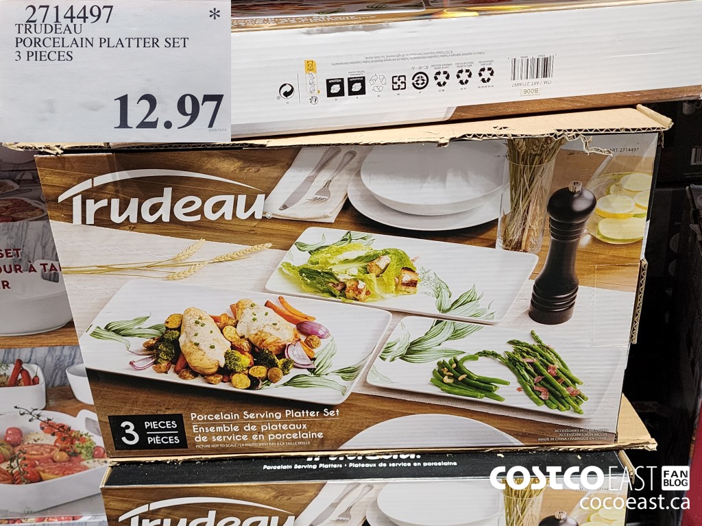 2714497 TRUDEAU PORCELAIN PLATTER SET 3 PIECES $12.97