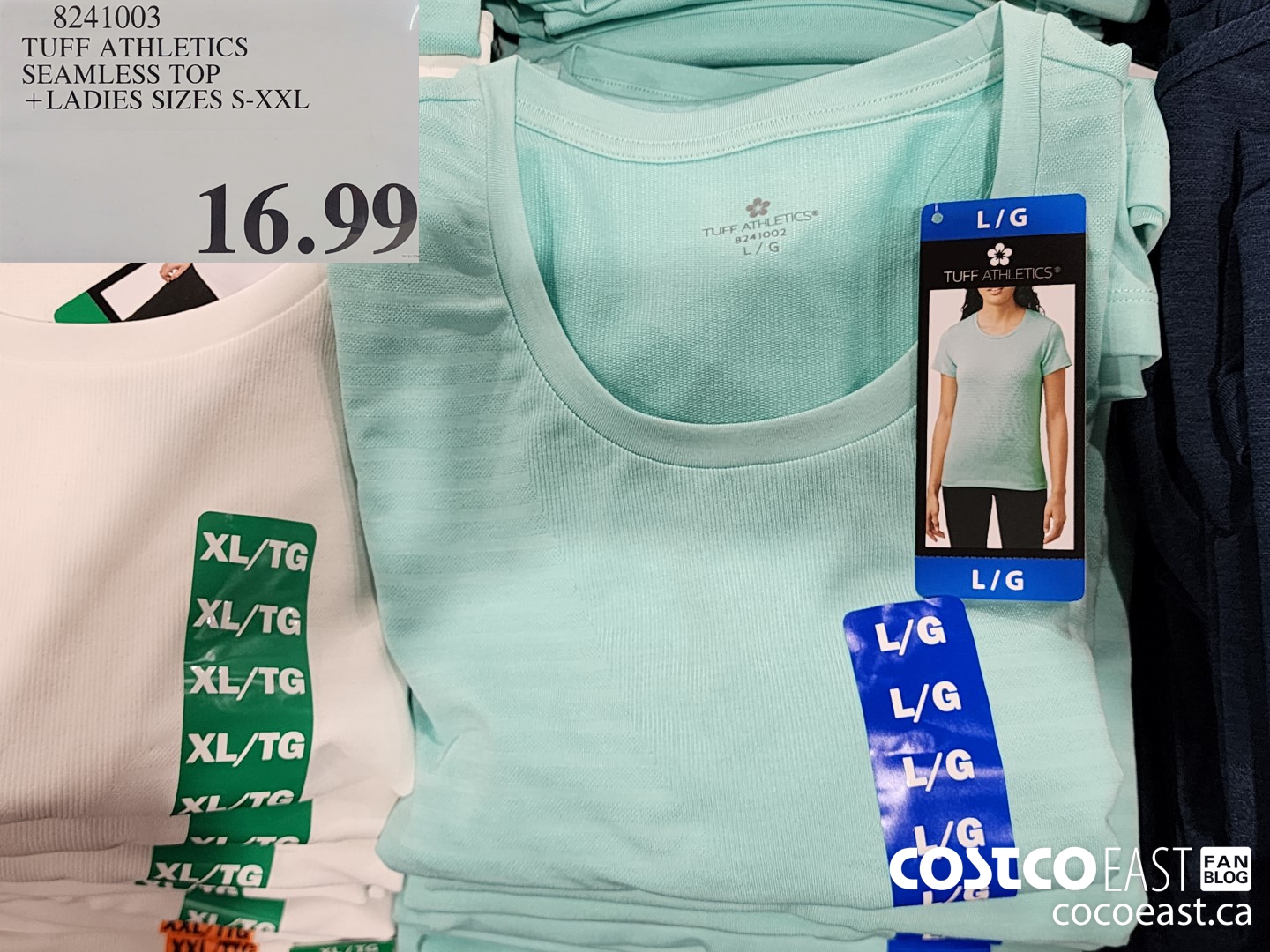 8241003 TUFF ATHLETICS SEAMLESS TOP + LADIES SIZES S-XXL $16.99