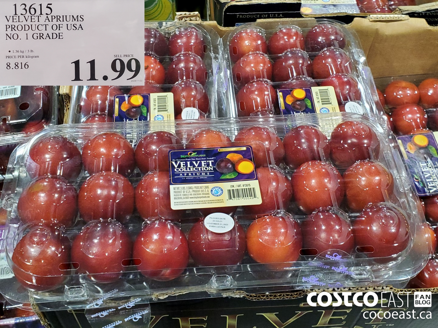 13615 VELVET APRIUMS PRODUCT OF USA NO. 1 GRADE $11.99