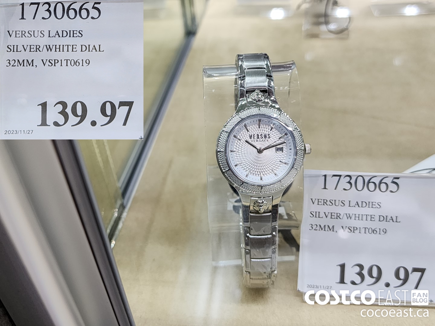 1730665 VERSUS LADIES SILVER/WHITE DIAL 32MM, VSP1T0619 $139.97